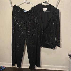 sequent pants and blazer set worn once